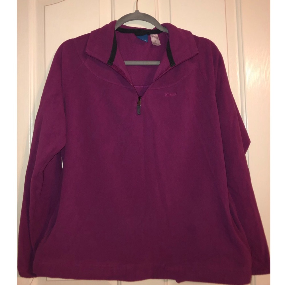 Reebok quarter zip fleece pullover